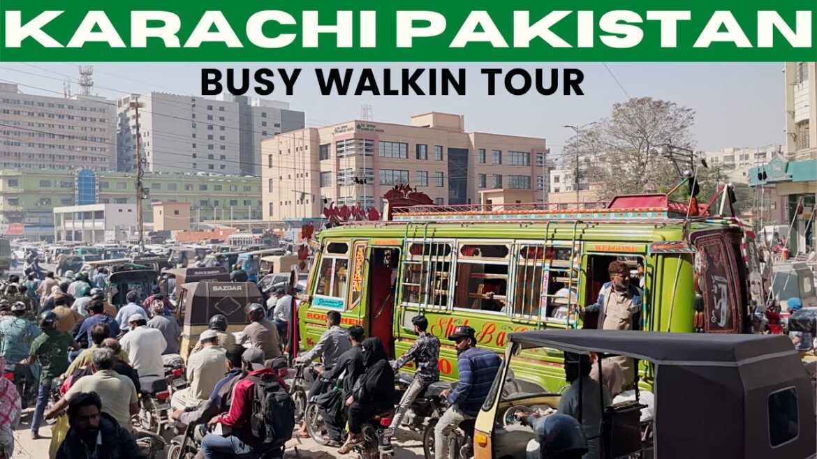 Karachi Pakistan Walking EXTREME BUSY Streets Karachi Pakistan Walking EXTREME BUSY Streets
