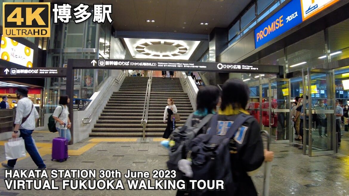 博多駅内を歩く 4k virtual Fukuoka walking tour Hakata station