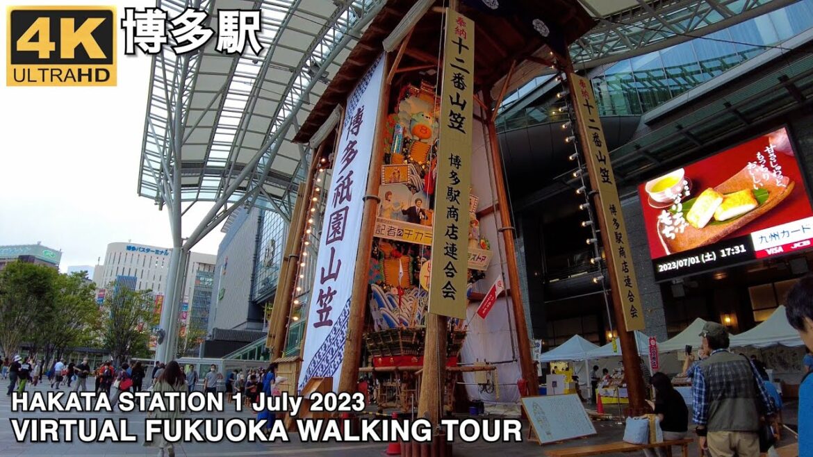 博多駅内を歩く 4k virtual Fukuoka walking tour Hakata station