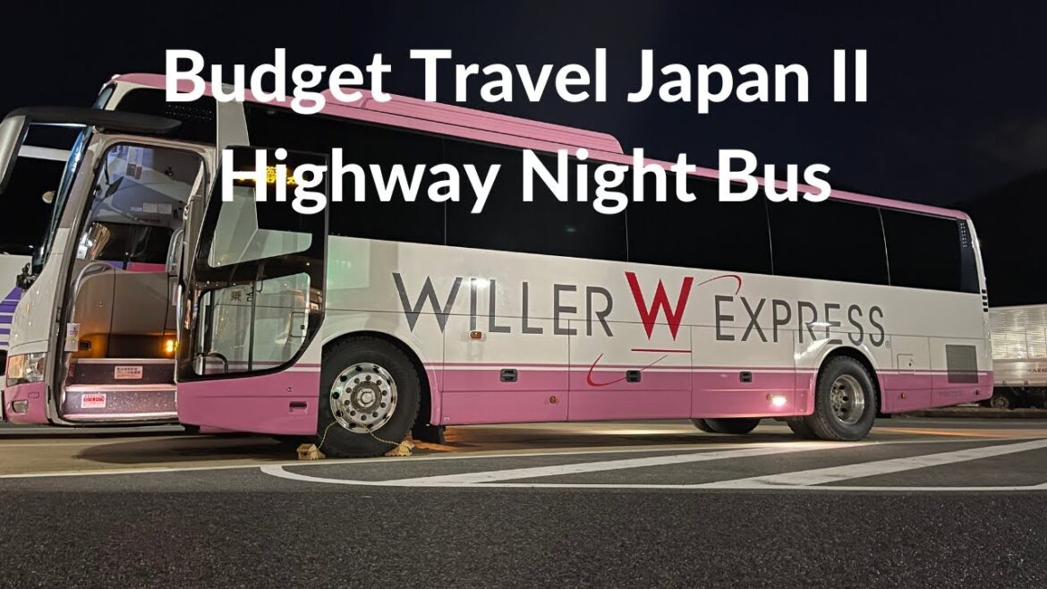 Japan budget travel by highway night bus from Osaka to Tokyo. Willer Express. Japan budget travel by highway night bus from Osaka to Tokyo. Willer Express.