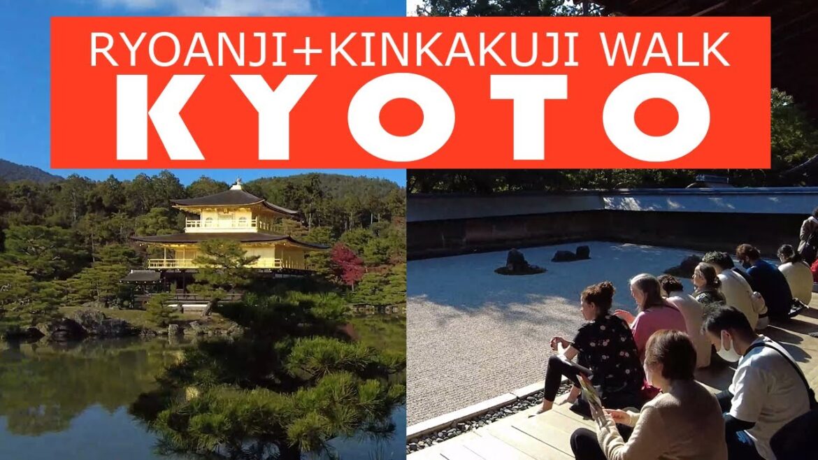 [4K] Japan Walk 🇯🇵 Walking Ryoanji and Golden Temple 金閣寺 - Kyoto UNESCO World Heritage Site