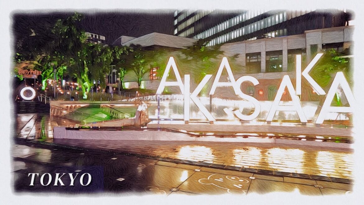 【4K Japan】Tokyo Night Walk in Akasaka ☔️ / Harry Potter World 🧙 【4K Japan】Tokyo Night Walk in Akasaka ☔️ / Harry Potter World 🧙