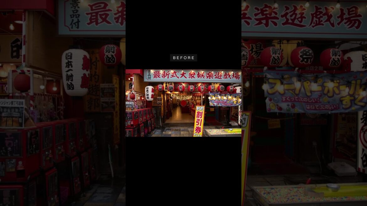 Osaka Street Photograph Before/After - 1