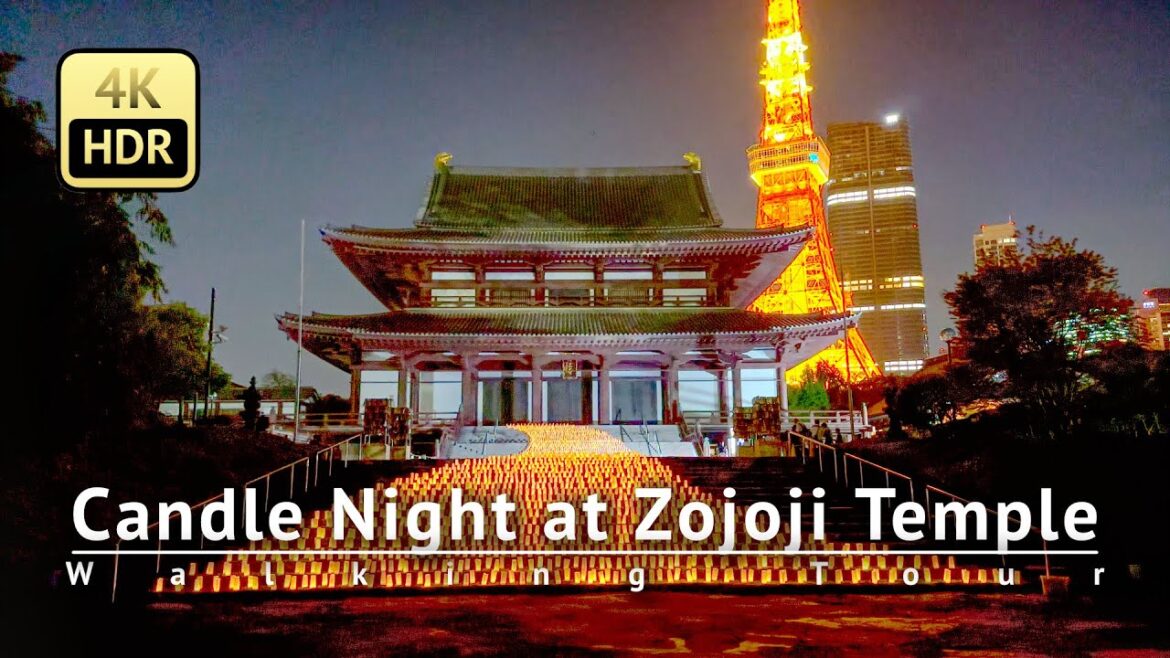 Tanabata Candle Night at Zojoji Temple & Hamamatsucho Walking Tour - Tokyo Japan [4K/HDR/Binaural]