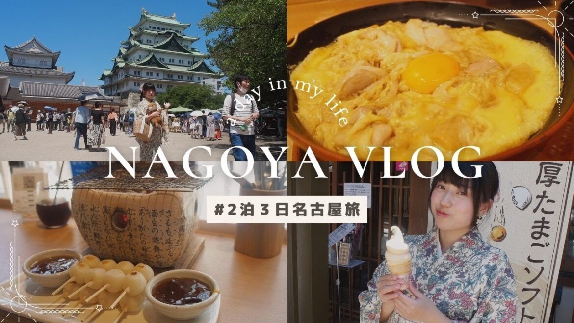 【trip vlog】2泊3日名古屋旅行｜カワウソと着物旅👘🧸💓｜観光とグルメ堪能