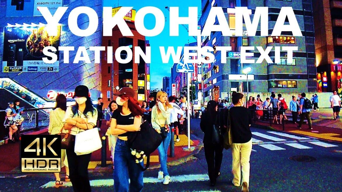 【4K HDR🇯🇵】Walk in Yokohama Station West Exit | Healing natural city atmosphere