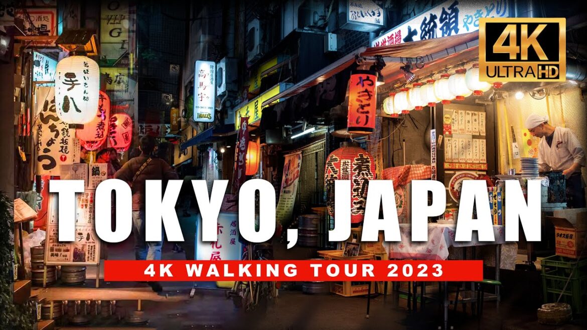 Night Walk Through Tokyo, Japan | Shimbashi Street Nightlife 新橋  [ 4K HDR - 60 fps ]