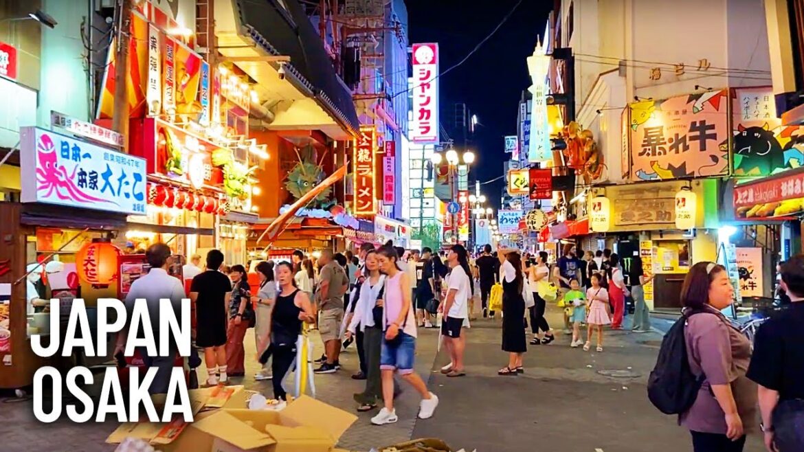 Osaka Japan at Night – From Shinsekai to Glico Running Man | Walking Tour Osaka Japan at Night - From Shinsekai to Glico Running Man | Walking Tour
