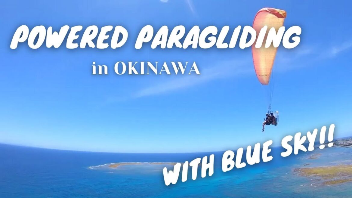 Paragliding with Blue Sky