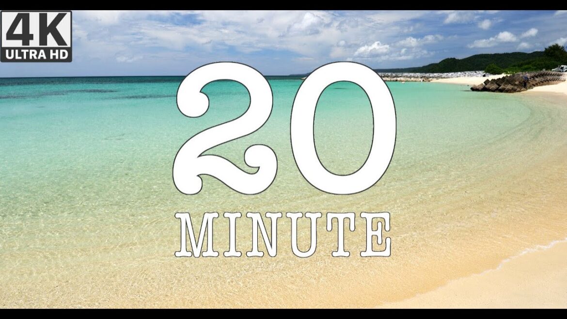 [4K] Okinawa 20 Min Emerald Green Beach with Relaxing Music #2 CANON EOS 1DX II 沖縄 本島 サンゴ