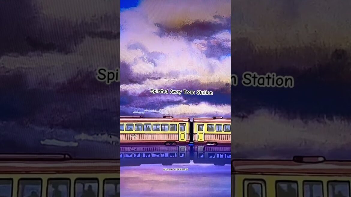 Anime Train stoppage #日本 #anime #animation #spiritedaway #shorts #japanrailway #art