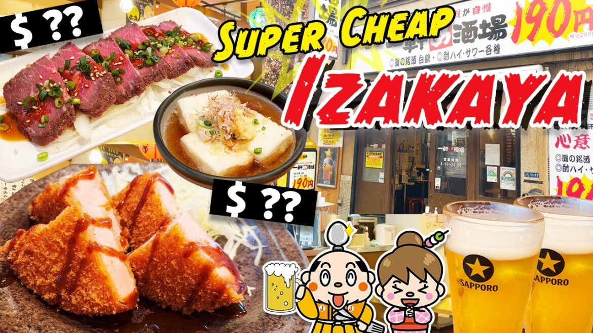 Cheap Izakaya Restaurant Food and Drink / Ueno Tokyo Japan Cheap Izakaya Restaurant Food and Drink / Ueno Tokyo Japan