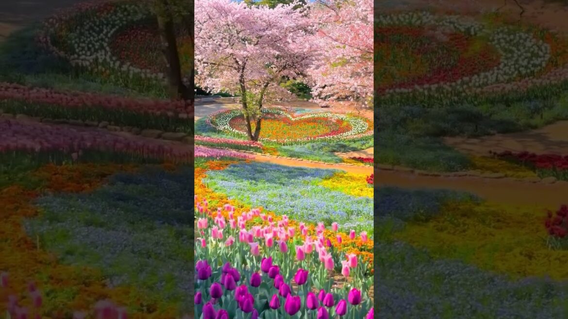 📍 Hinoyama Koen Park Turkish Tulip Garden, Yamaguchi, Japan