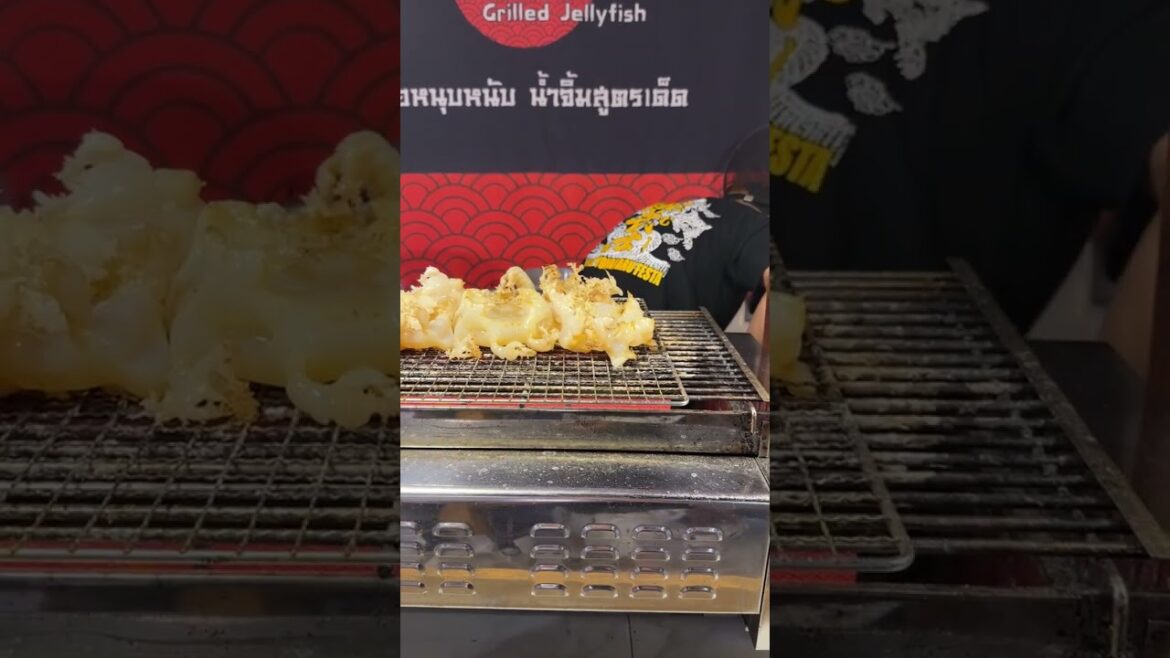 Grilled Jellyfish - Thai Street Food #shorts