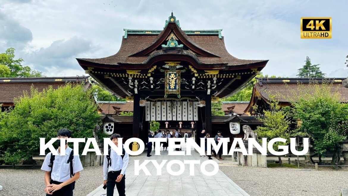 [4K] Kitano Tenmangu in KYOTO🐧 Nonstop Walking Tour / 北野天満宮 京都 散歩