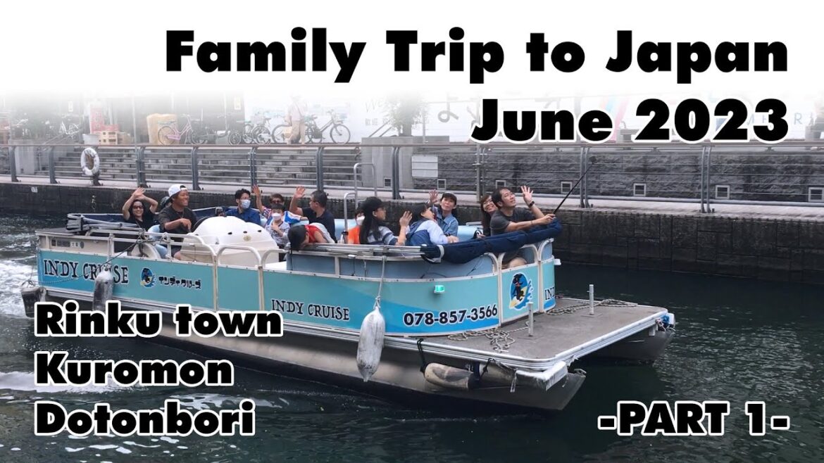 Family Trip to Japan 2023 part 1 - Arrival at Kansai Osaka, Rinku Town, Kuromon, Dotonbori