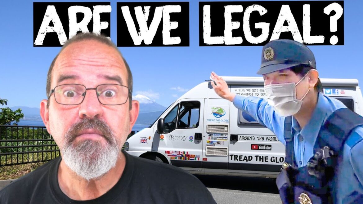 WHY IS THIS UK VAN IN JAPAN? TAKEN TO THE POLICE STATION WHY IS THIS UK VAN IN JAPAN? TAKEN TO THE POLICE STATION