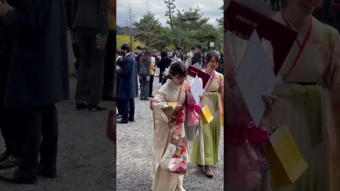 Stunning Japanese graduation dresses #japan #kyoto #travel #shorts