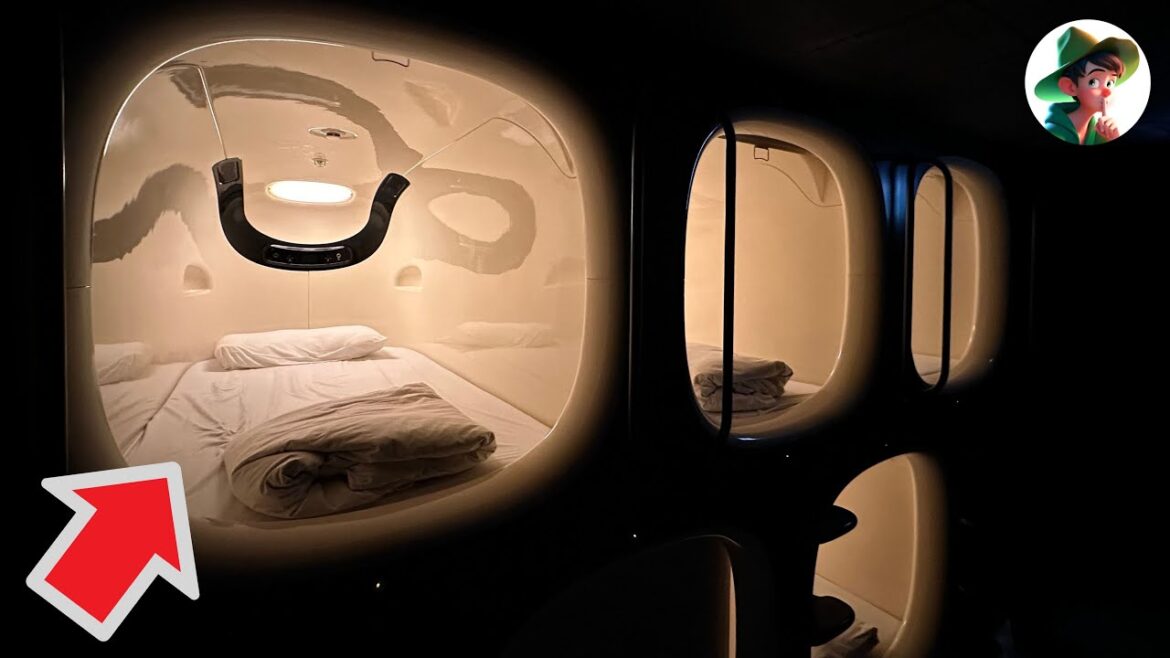 Stayed at Japan's Futuristic Capsule Hotel in Secret... Spaceship-like Experience...