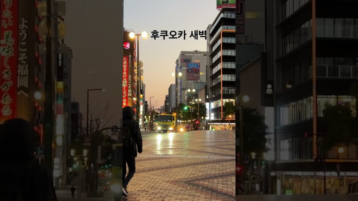 후쿠오카 새벽녘, 여행 마지막 날#후쿠오카#혼자여행