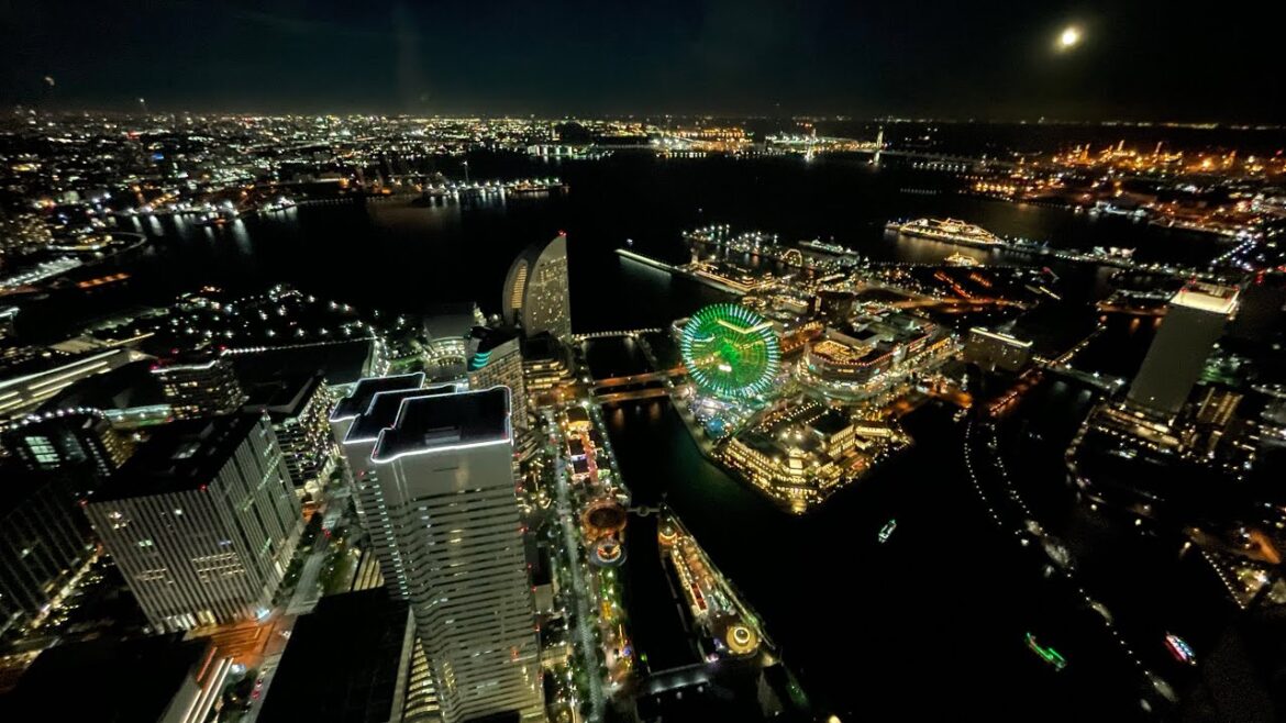 Amazing NIGHT VIEW Yokohama from 69th Floor | Sky Garden, Japan