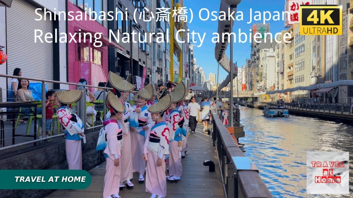 4k hdr japan travel | Walk in Shinsaibashi (心斎橋) Osaka Japan |  Relaxing Natural City ambience