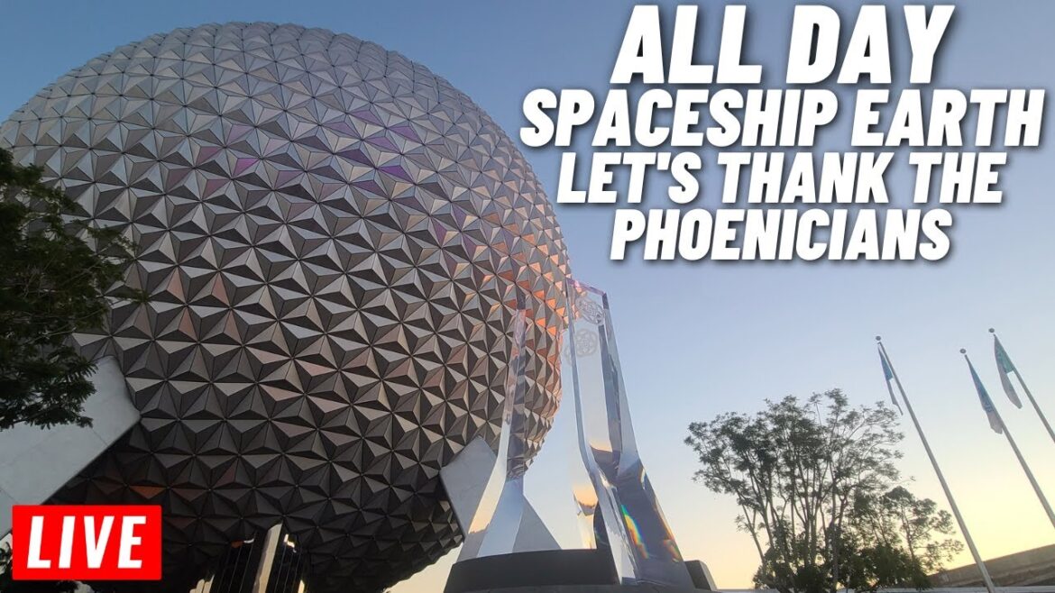 🔴 LIVE: EPCOT All Day Spaceship Earth ride from open to close lets thank the Phoenicians 7/16/2023