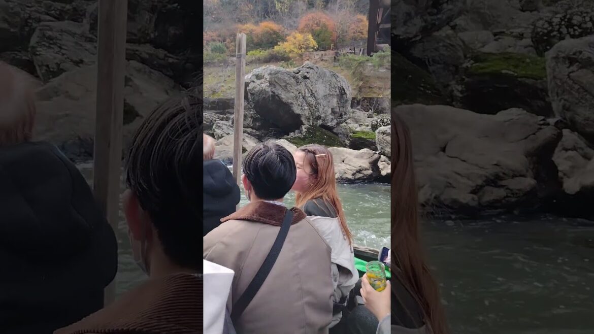 Hozugawa River Cruise in Arashiyama, Kyoto during Autumn #Japan #shorts