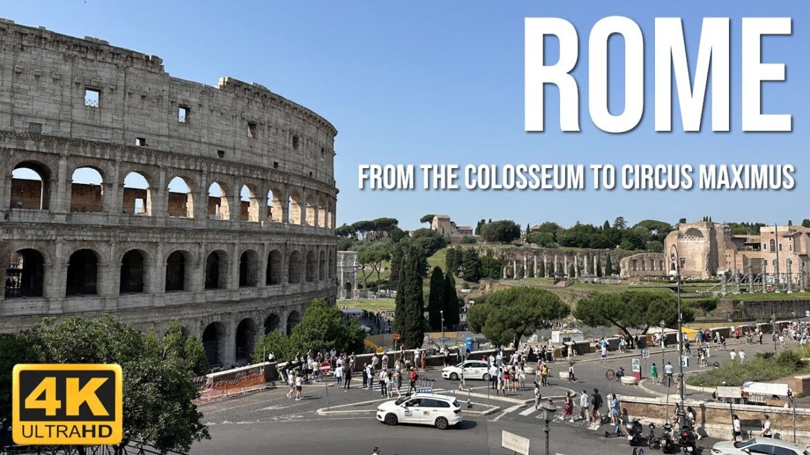 Rome 🇮🇹 From the Colosseum to Circus Maximus 4K Walk ☀️