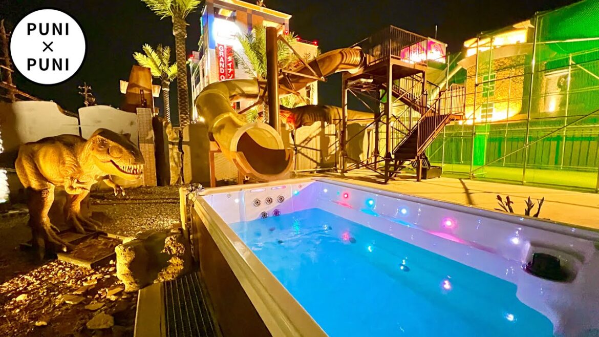 Japan's Amazing LOVE HOTEL with Private Water Slide🏩 | Artia-dinosaur Gifu