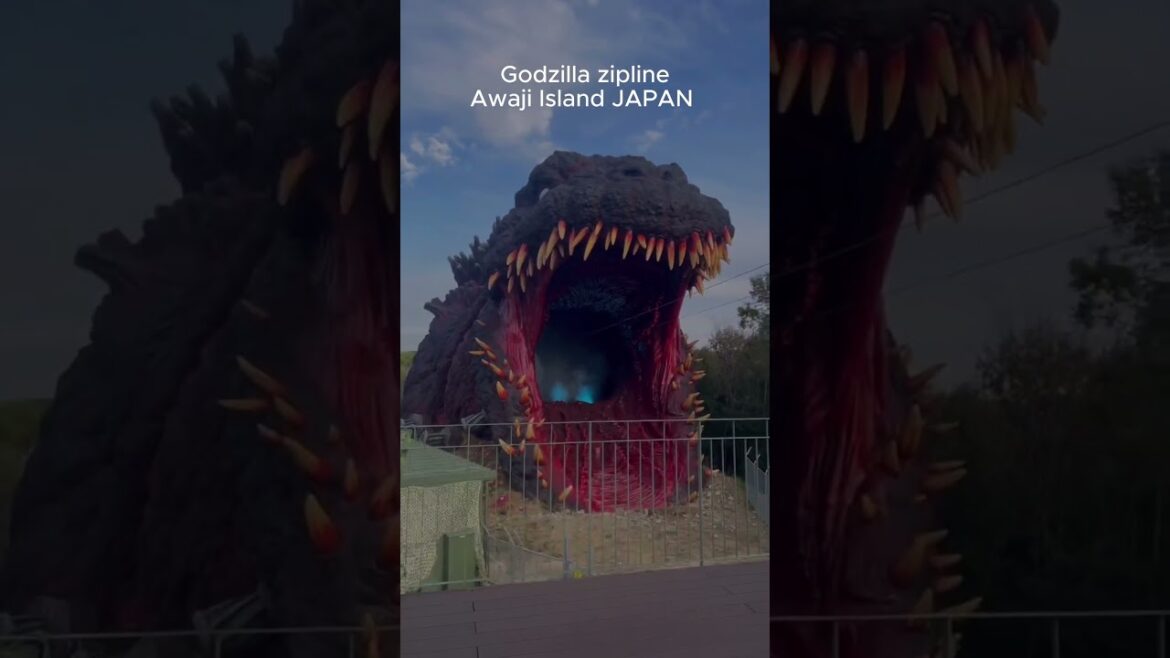 Godzilla zipline - JAPAN Awaji Island