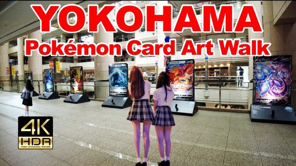 【4K🇯🇵】Pokémon Card Art Walk in Yokohama Minatomirai
