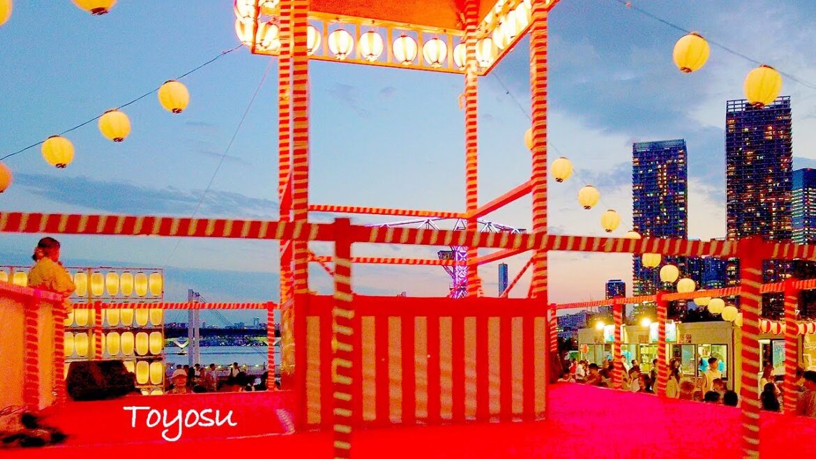 4K【とよす夏まつり】豊洲の夕景と夜景 2023 東京 Japan