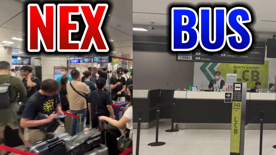 How crowded Narita Express and Airport limousine Bus in July 2023