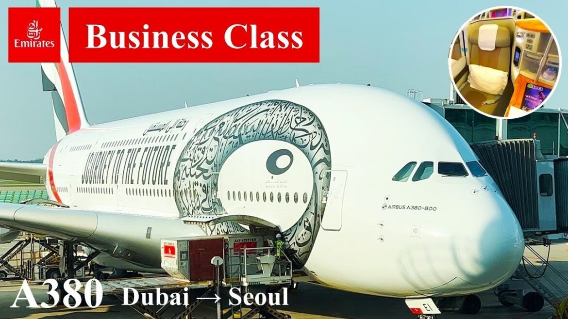 Emirates Business Class A380 Flight Full Tour | Dubai to Seoul(+ Lounge) Emirates Business Class A380 Flight Full Tour | Dubai to Seoul(+ Lounge)