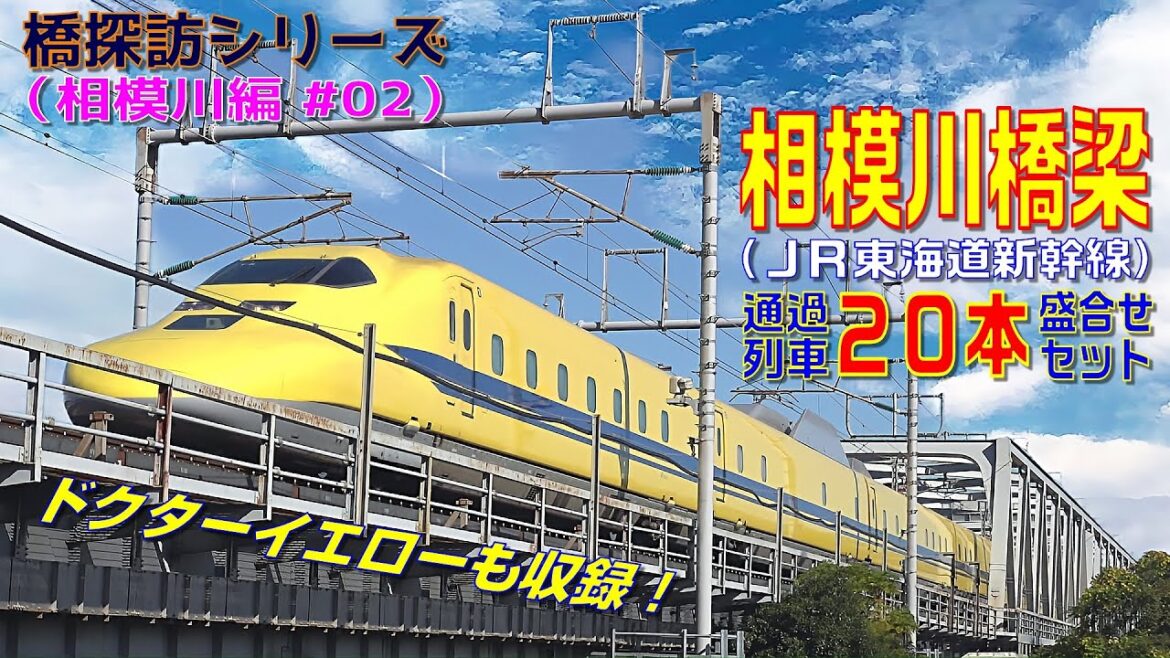 【橋探訪（相模川編）#02】相模川橋梁（東海道新幹線）通過20本盛合せ～ドクターイエローを添えて～(At Sagamigawa Bridge on the JR Tokaido Shinkansen)