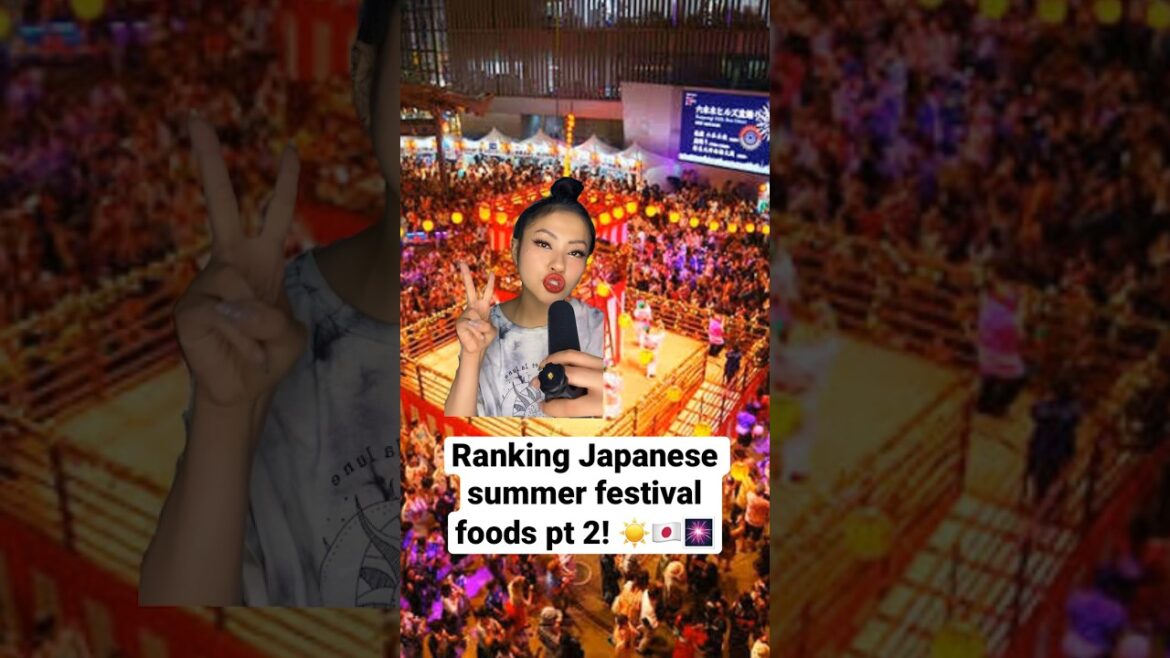 Ranking Japanese summer festival foods worst to best pt 2! ☀️ #japan #shorts #japanesefood #tokyo