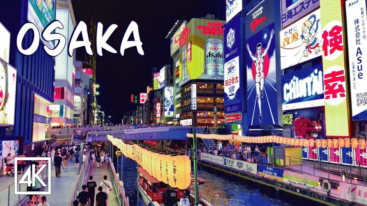 Summer Night Walk in Dotonbori Osaka ｜4K HDR｜Virtual Walking Tour