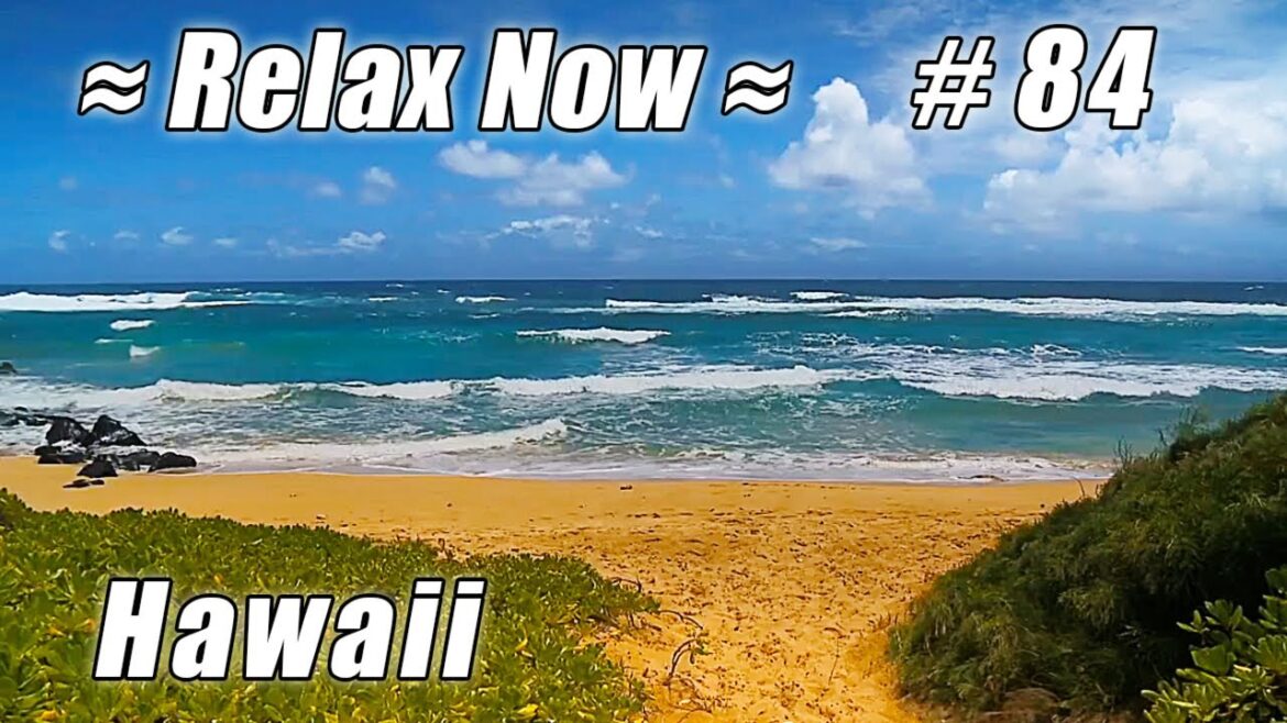 KAUAI BEACH Drive, Sheraton Beach Resort #84 HD Beaches Ocean Wave sound Hawaii relax nature Waipo
