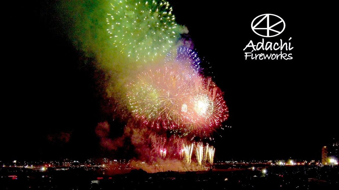 4K【足立の花火大会】荒川河川敷 2023 東京足立 Japan