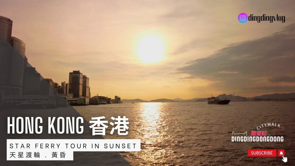 Star Ferry Tour EP02 | Hong Kong Central to Tsim Sha Tsui | 4K Sunset | ASMR 🎧 | 香港 天星小輪