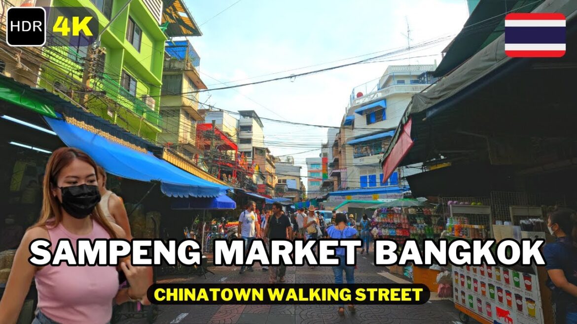 [4K] ChinaTown Walking street SAMPENG MARKET Bangkok CHEAPEST MARKET