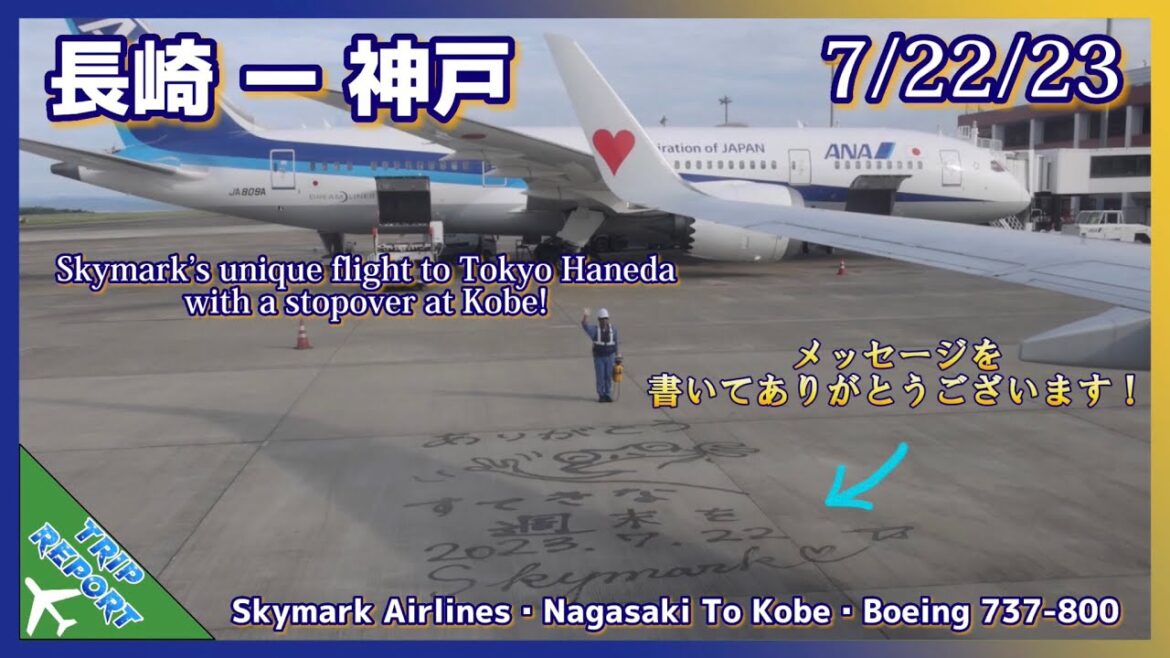 【Trip Report/搭乗記】| スカイマーク (Economy) | Nagasaki (長崎空港) to Kobe (神戸空港) | Boeing 737-800