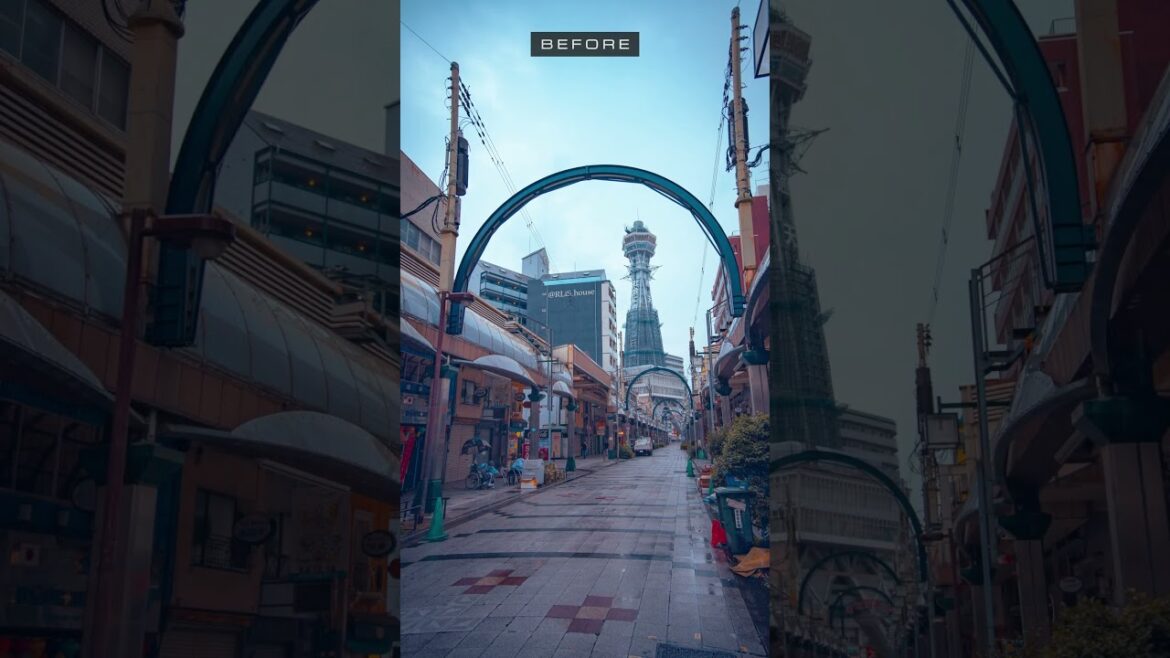 Osaka Street Photograph Before/After - 13