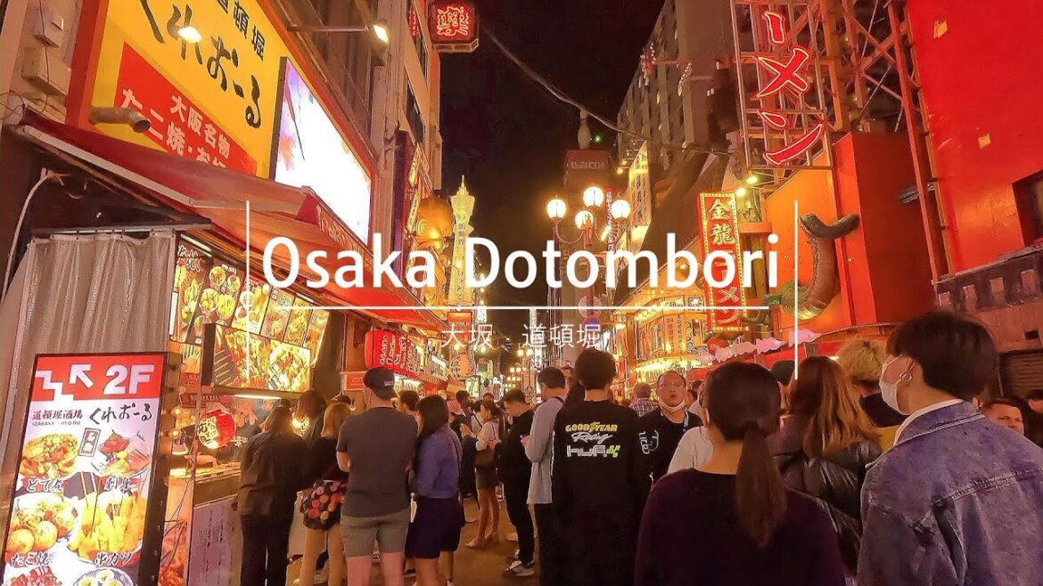Osaka Dotombori District Night Walking Tour -4K- Travel guide