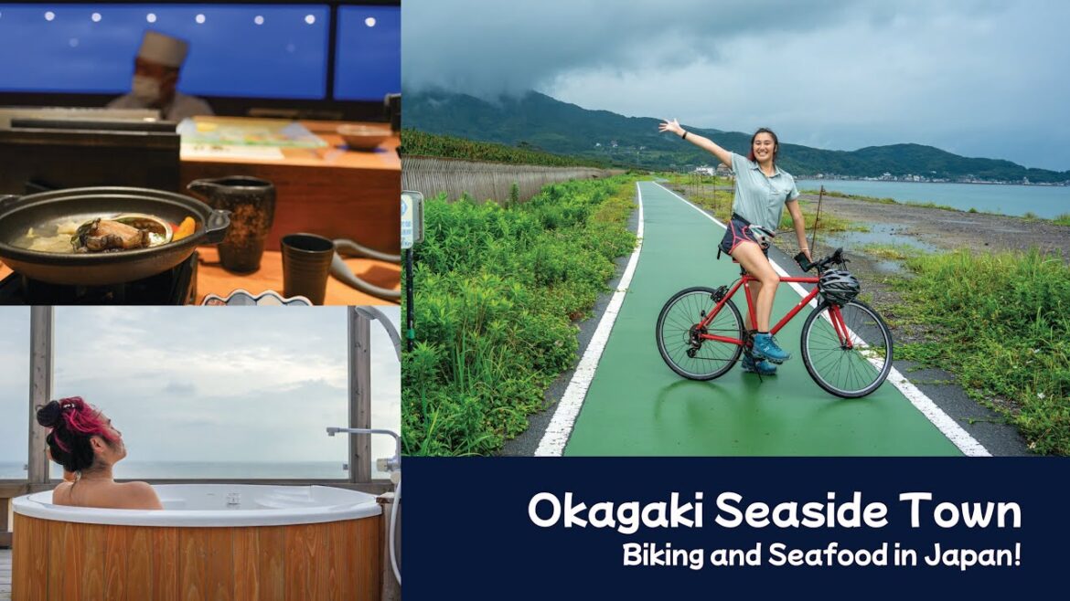 Japan Travel Vlog | Seaside Biking and Seadfood in Okagaki, Fukuoka | 岡垣福岡