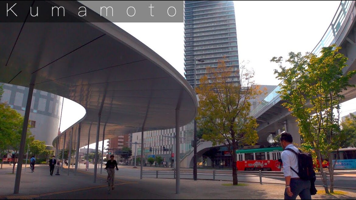 熊本駅周辺散歩/Around Kumamoto Station 【4K】