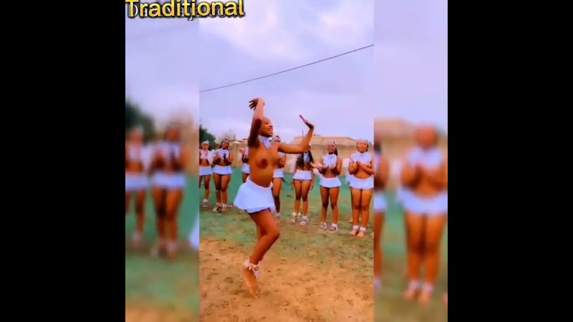 Naked young women dance of zulu