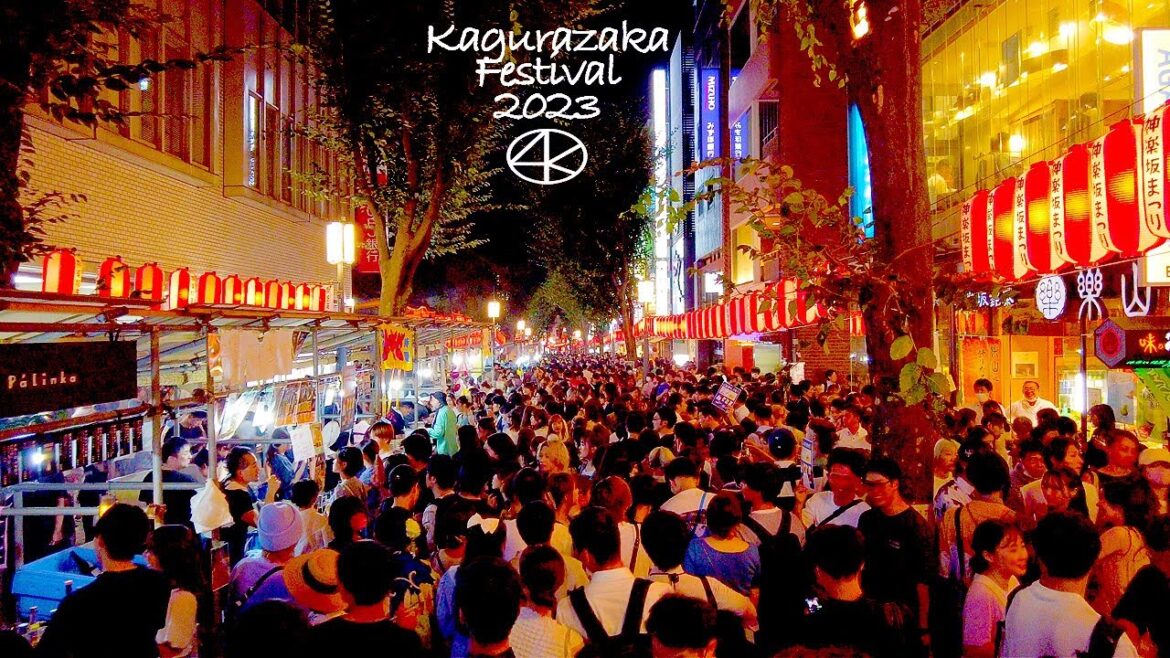 4K【神楽坂まつり】善國寺 ほおずき市 2023 東京 Japan