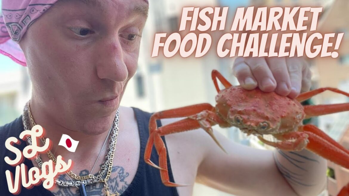 Fish Market Food Challenge In Japan! | SL VLOGS JAPAN